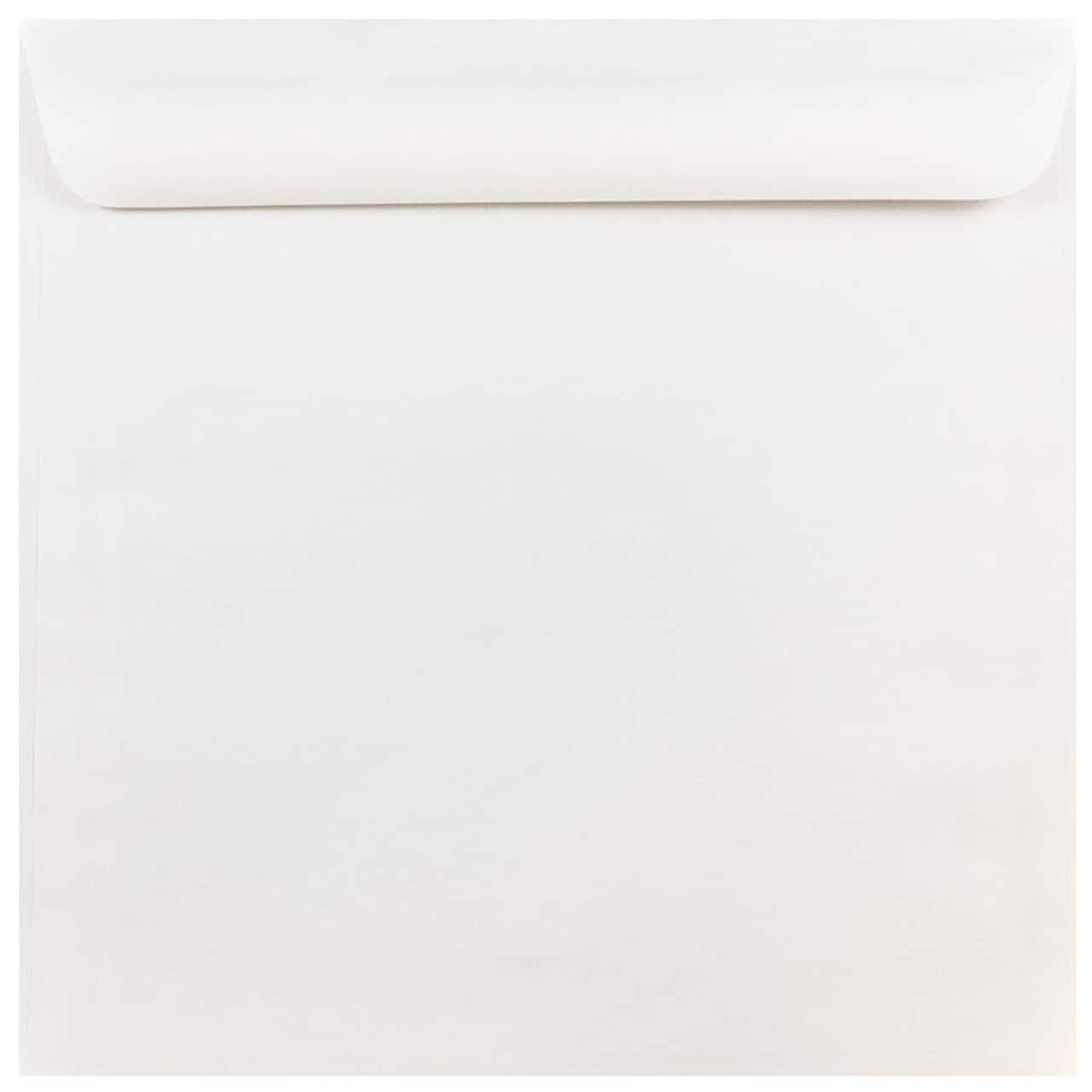 JAM Paper 10" x 10" Large White Square Invitation Envelopes